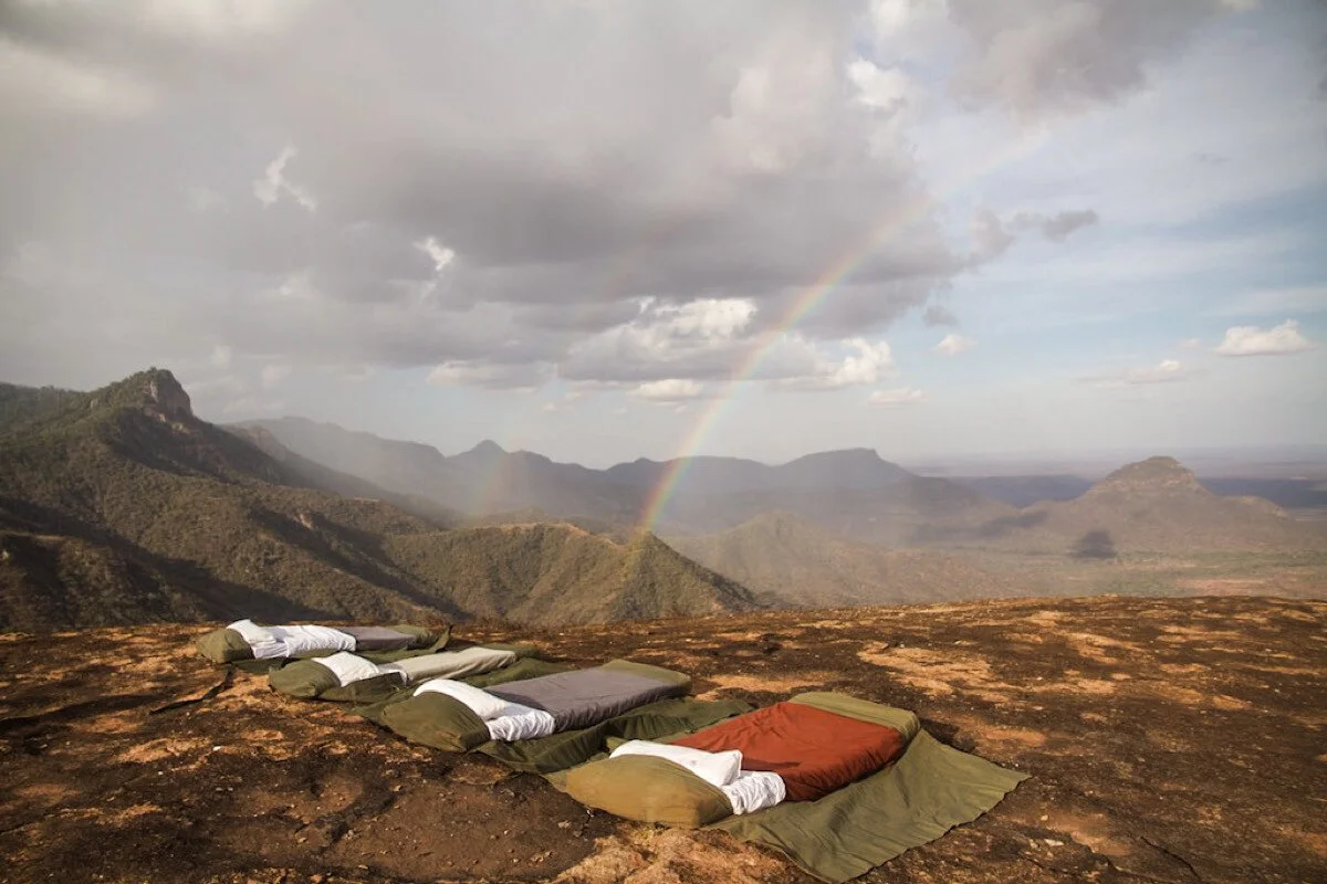 Overnight heli-camping on Orka